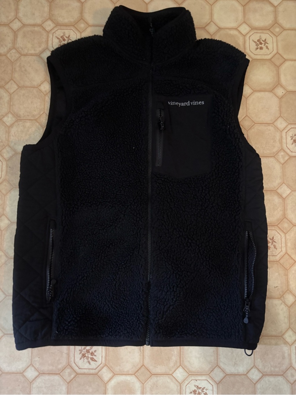 Vineyard Vines Black Sherpa Vest